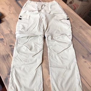 Athleta tan full length tan cargo pants